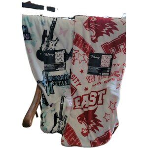 NWT Dual Disney Hannah Montana & High School Musical Blanket Throws 50x70